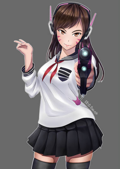 va 守望先鋒overwatch 動漫anime 可愛cute 校服schooluniform