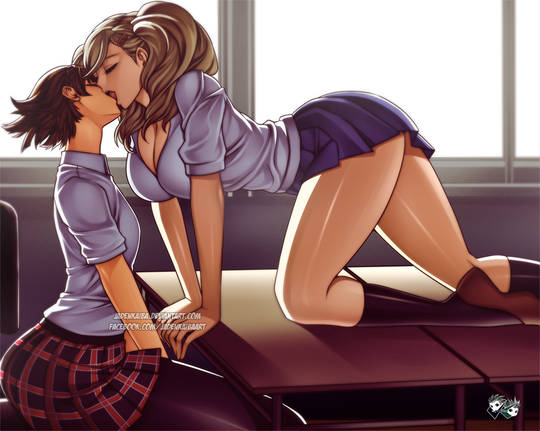 commission: ペルソナ5 - 新岛真 x 高巻杏