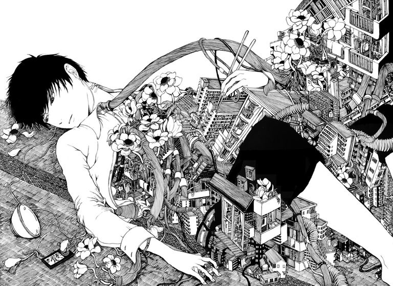 Monochrome Drawings - Images Swelling with Color color, drawings, images, monochrome, swelling 15 Monochrome Drawings - Images Swelling with Color