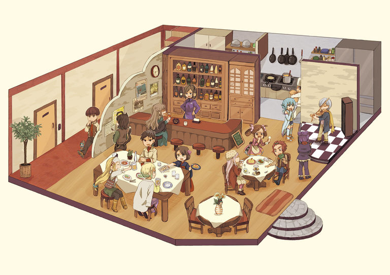 Drawings of Vignettes - A Miniature World. drawings, miniature, pixiv, vignettes, world 6 Drawings of Vignettes - A Miniature World.