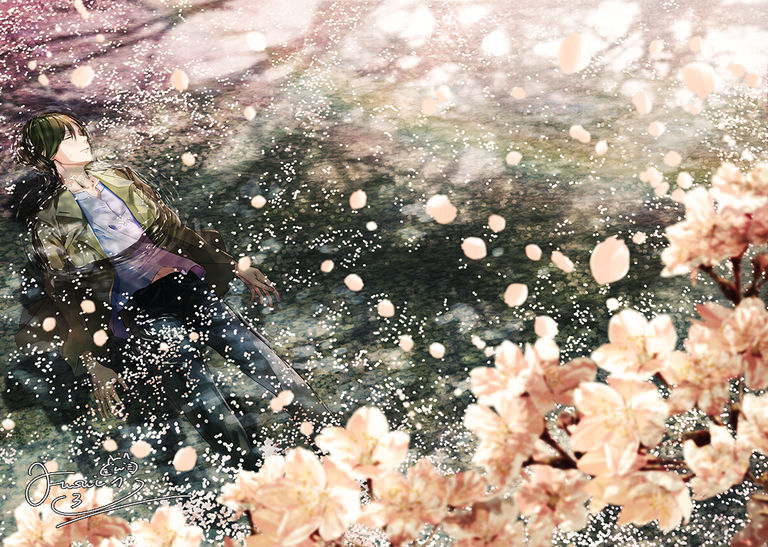 Drifting in the Water - Slowly Sinking. drifting, pixiv, sinking, slowly, water 13 Drifting in the Water - Slowly Sinking.