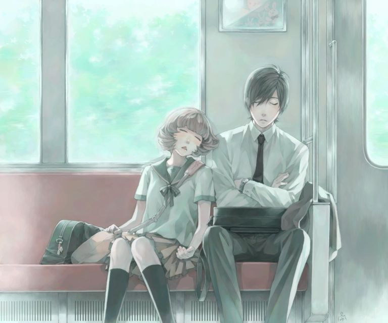 Drawings of Sleeping on Someone's Shoulder - I Love Your Snoring♡ drawings, love, shoulder, sleeping, someone 13 Drawings of Sleeping on Someone's Shoulder - I Love Your Snoring♡