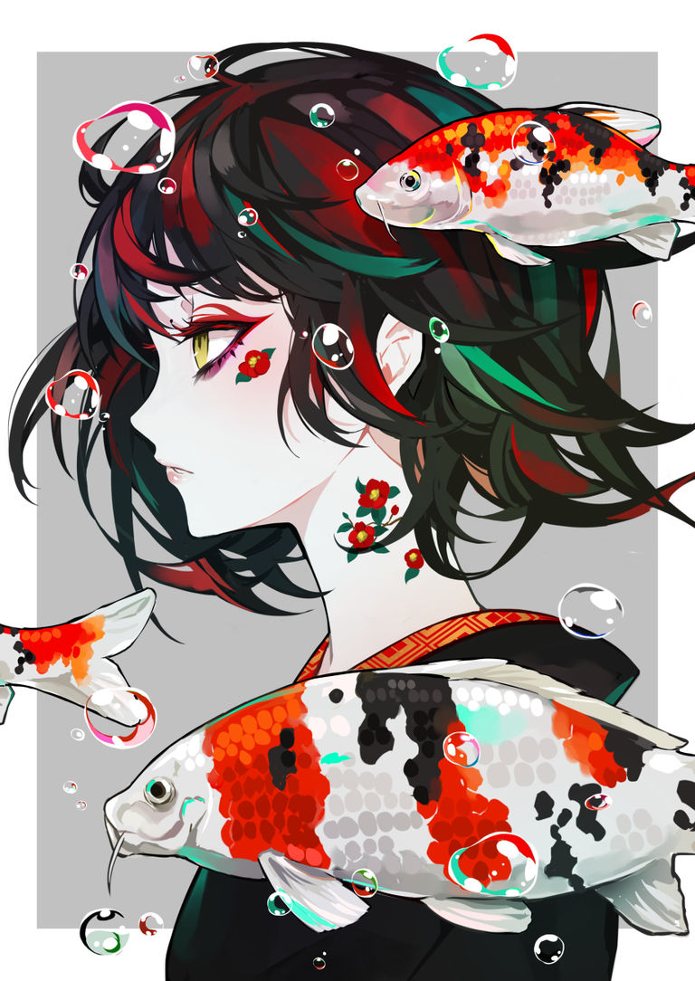 Drawings of Koi Fish - Swimming Works of Art. art, draw, drawing, drawings, min 2 Drawings of Koi Fish - Swimming Works of Art.