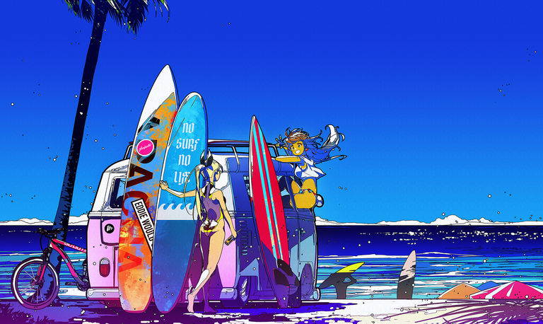 A Collection of Beach-themed Drawings - Summer! Beach! Swimming Suits!! beach, collection, drawings, summer, themed 8 A Collection of Beach-themed Drawings - Summer! Beach! Swimming Suits!!