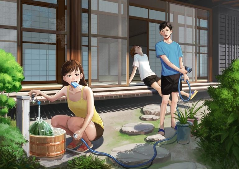 Drawings of Verandas - Shall We Relax? drawings, pixiv, relax, shall, verandas 9 Drawings of Verandas - Shall We Relax?