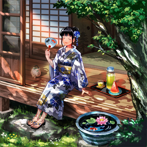 Drawings of Verandas - Shall We Relax? drawings, pixiv, relax, shall, verandas 6 Drawings of Verandas - Shall We Relax?