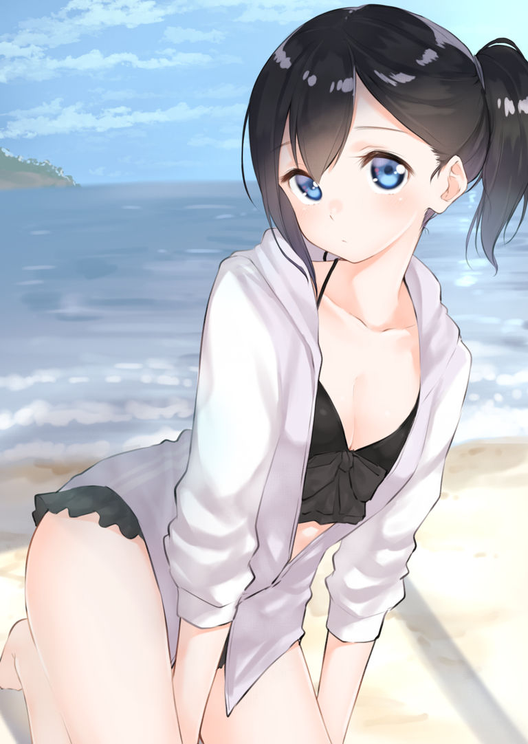 Drawings of girls wearing swimsuits and hoodies - I can't wait for summer! drawings, girls, hoodies, swimsuits, wearing 1 Drawings of girls wearing swimsuits and hoodies - I can't wait for summer!