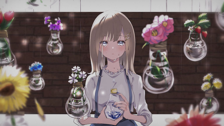 Drawings of Girls with a Crying Face. - Spilling Thoughts and Drops. crying, drawings, face, girls, spilling 12 Drawings of Girls with a Crying Face. - Spilling Thoughts and Drops.