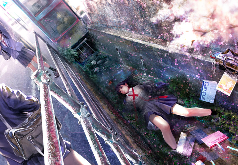 Drifting in the Water - Slowly Sinking. drifting, pixiv, sinking, slowly, water 14 Drifting in the Water - Slowly Sinking.