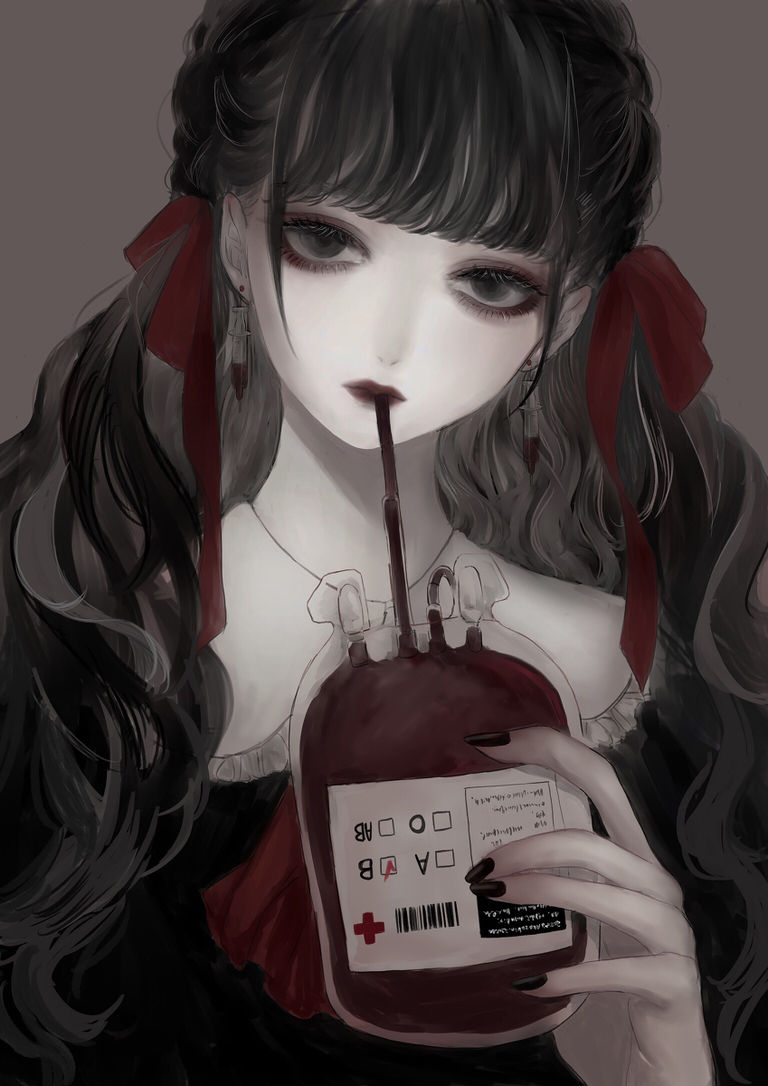 Drawings of Vampire Girls - Give Me Some of Your Blood ♡ drawings, girls, give, me, vampire 19 Drawings of Vampire Girls - Give Me Some of Your Blood ♡