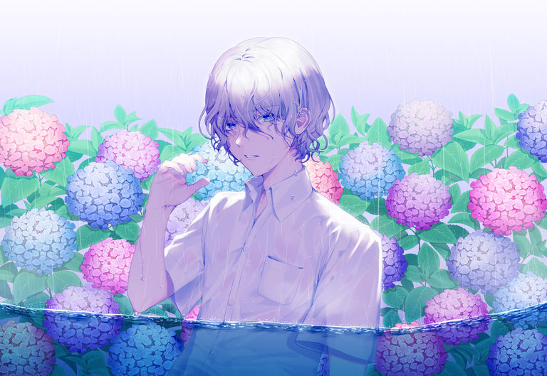 Drawings of Hydrangea - Calm in Bloom. bloom, calm, drawings, hydrangea, pixiv 11 Drawings of Hydrangea - Calm in Bloom.