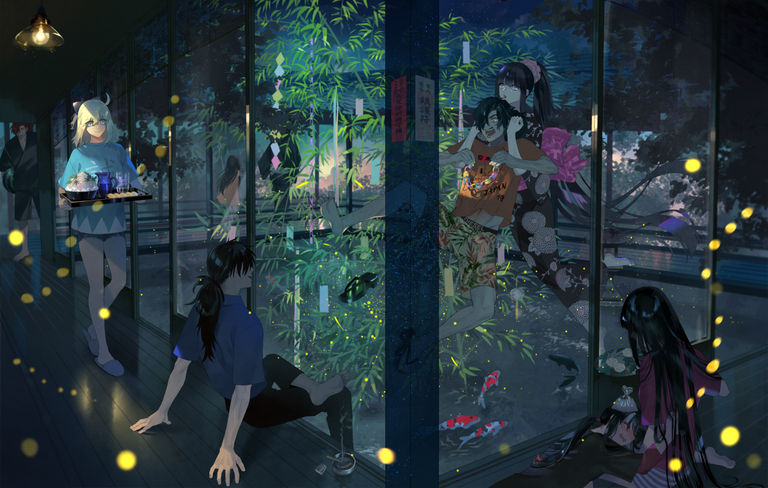 Drawings of Verandas - Shall We Relax? drawings, pixiv, relax, shall, verandas 11 Drawings of Verandas - Shall We Relax?
