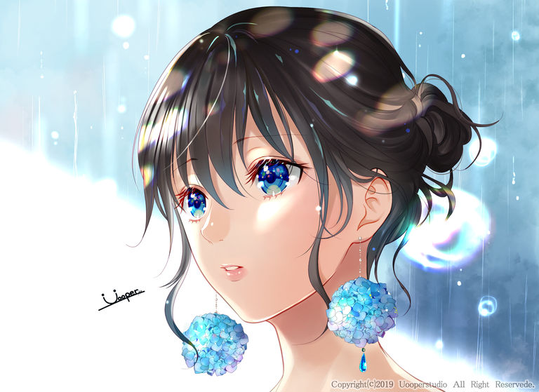 Drawings of Girls with Earrings - That Sparkling on Your Ear. drawings, earrings, girls, sparkling, your 7 Drawings of Girls with Earrings - That Sparkling on Your Ear.