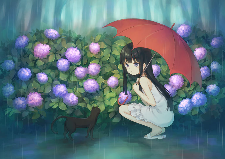 Drawings of Hydrangea - Calm in Bloom. bloom, calm, drawings, hydrangea, pixiv 17 Drawings of Hydrangea - Calm in Bloom.