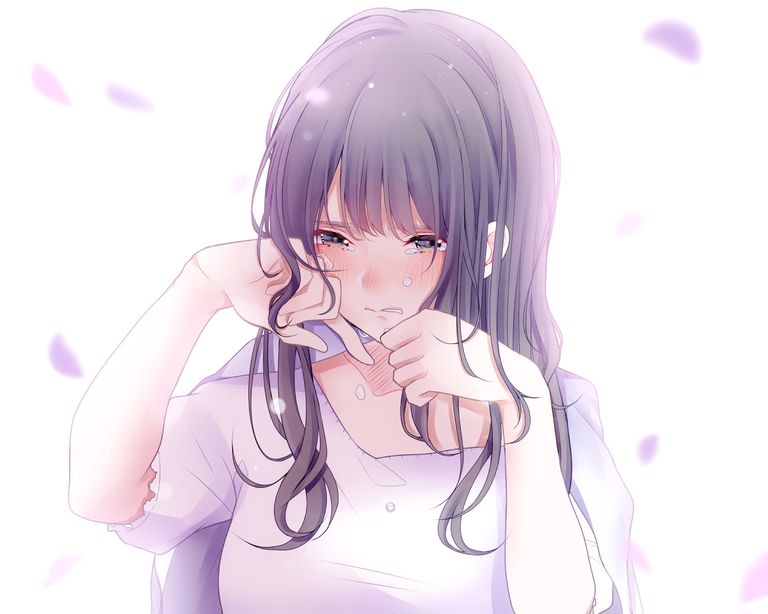 Drawings of Girls with a Crying Face. - Spilling Thoughts and Drops. crying, drawings, face, girls, spilling 4 Drawings of Girls with a Crying Face. - Spilling Thoughts and Drops.