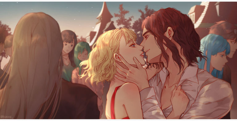 Drawings of Kiss Scenes - Share the Love♡ drawings, kiss, love, scenes, share 10 Drawings of Kiss Scenes - Share the Love♡