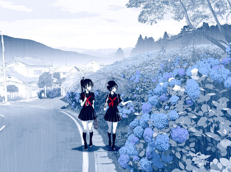 Drawings of Hydrangea - Calm in Bloom. bloom, calm, drawings, hydrangea, pixiv 20 Drawings of Hydrangea - Calm in Bloom.