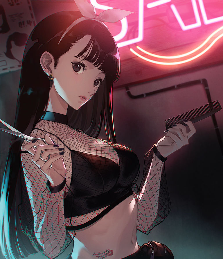Drawings of Girls with Long Black Hair - Flowing Glamorously. black, drawings, girls, hair, long 7 Drawings of Girls with Long Black Hair - Flowing Glamorously.