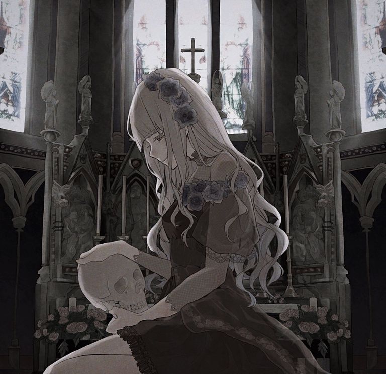 Gray Drawings - A Sense of Melancholy. drawings, gray, melancholy, pixiv, sense 12 Gray Drawings - A Sense of Melancholy.