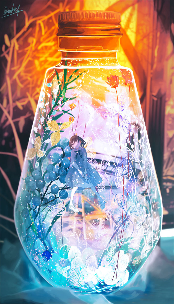 Drawings of herbariums - Trapped in glass. drawings, glass, herbariums, pixiv, trapped 9 Drawings of herbariums - Trapped in glass.