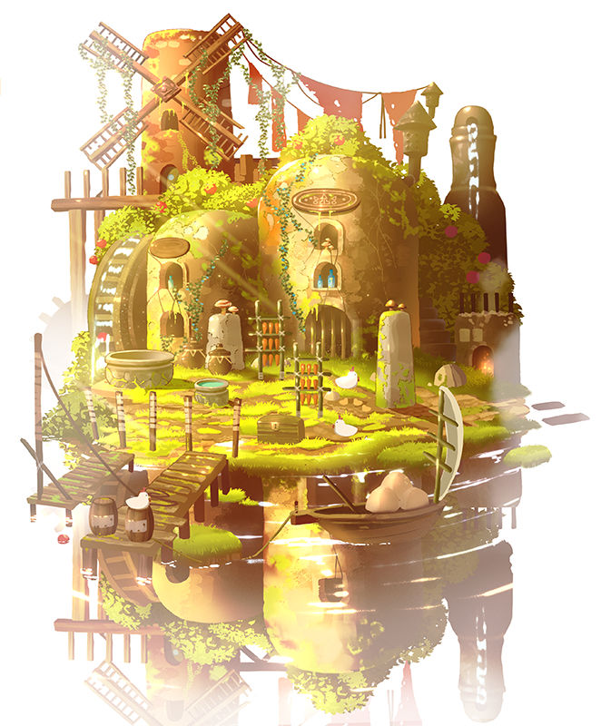 Drawings of Vignettes - A Miniature World. drawings, miniature, pixiv, vignettes, world 4 Drawings of Vignettes - A Miniature World.