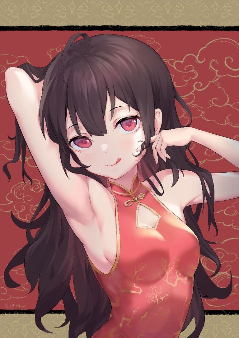 Drawings of Cheongsam Dresses - Glued on that Dresses' Slit♡ cheongsam, drawings, dresses, glued, slit 10 Drawings of Cheongsam Dresses - Glued on that Dresses' Slit♡