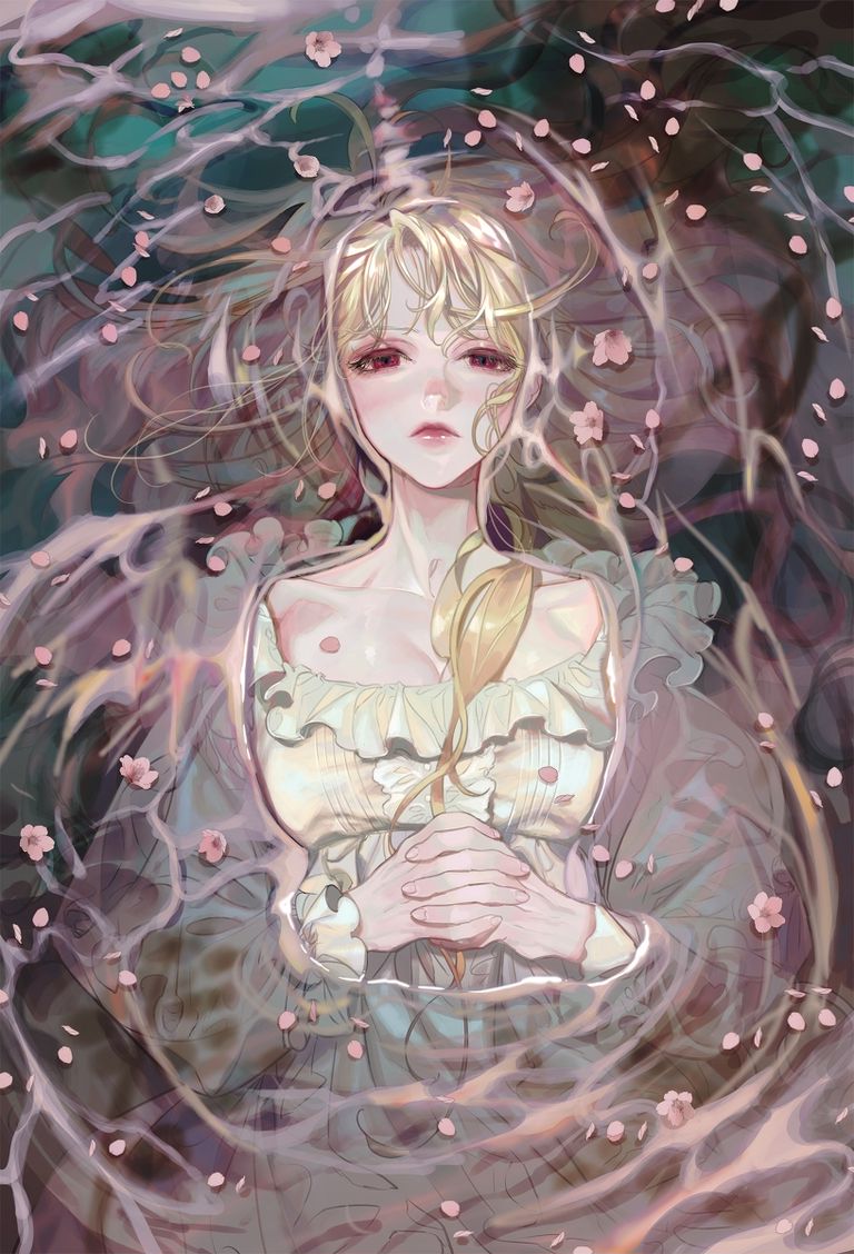 Drifting in the Water - Slowly Sinking. drifting, pixiv, sinking, slowly, water 15 Drifting in the Water - Slowly Sinking.