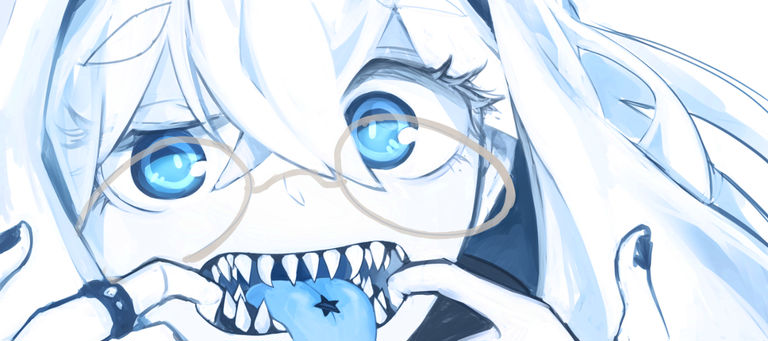 Drawings of Girls with Jagged Teeth - Bite me now ♡ 5 Drawings of Girls with Jagged Teeth - Bite me now ♡