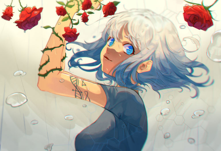 Drawings of Girls with Silver Hair - Shining Beauty drawings, girls, hair, shining, silver 7 Drawings of Girls with Silver Hair - Shining Beauty