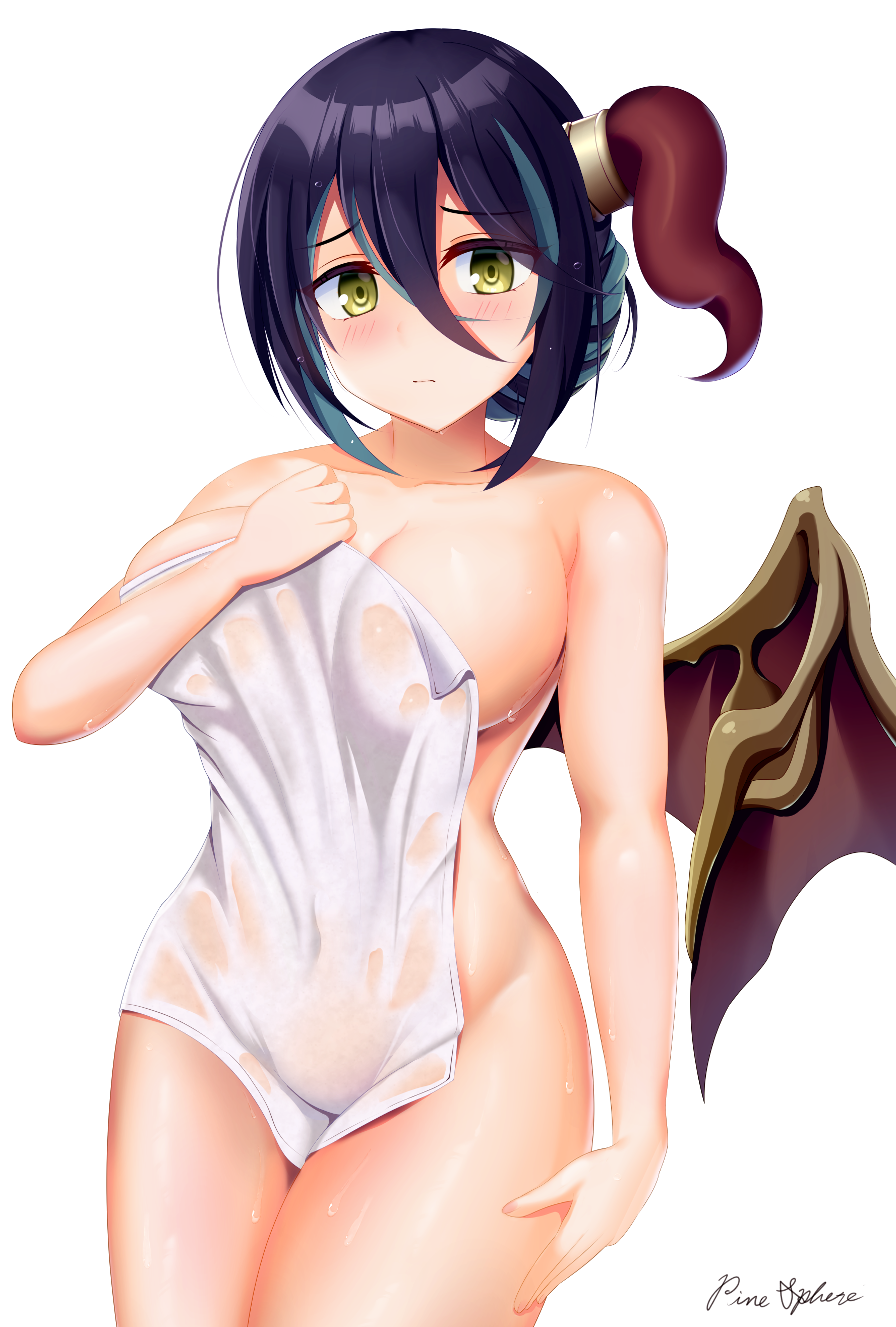 圖 貼貼濕透的衣服。