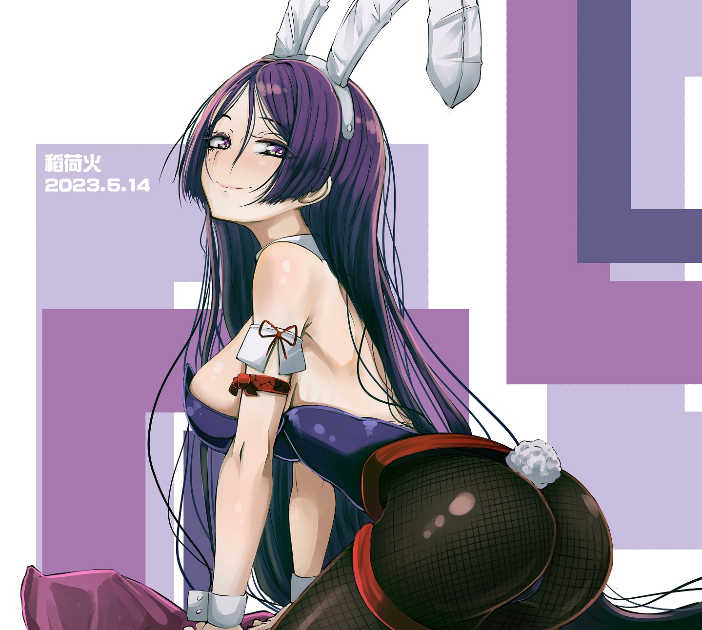 圖 貼貼兔女郎。