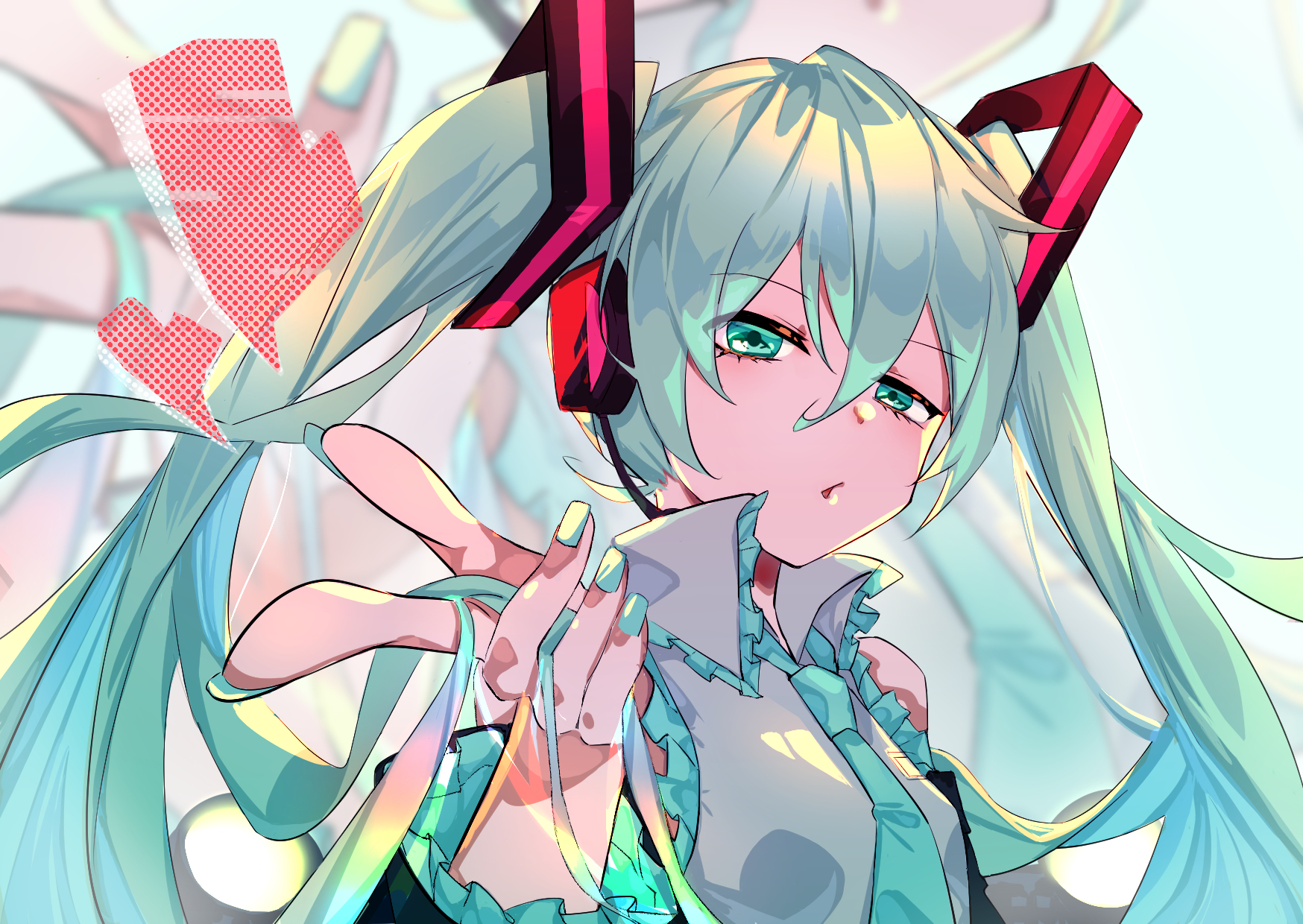 圖 貼貼初音。