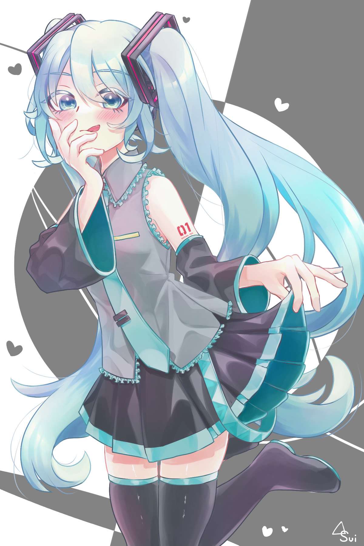 圖 貼貼初音。