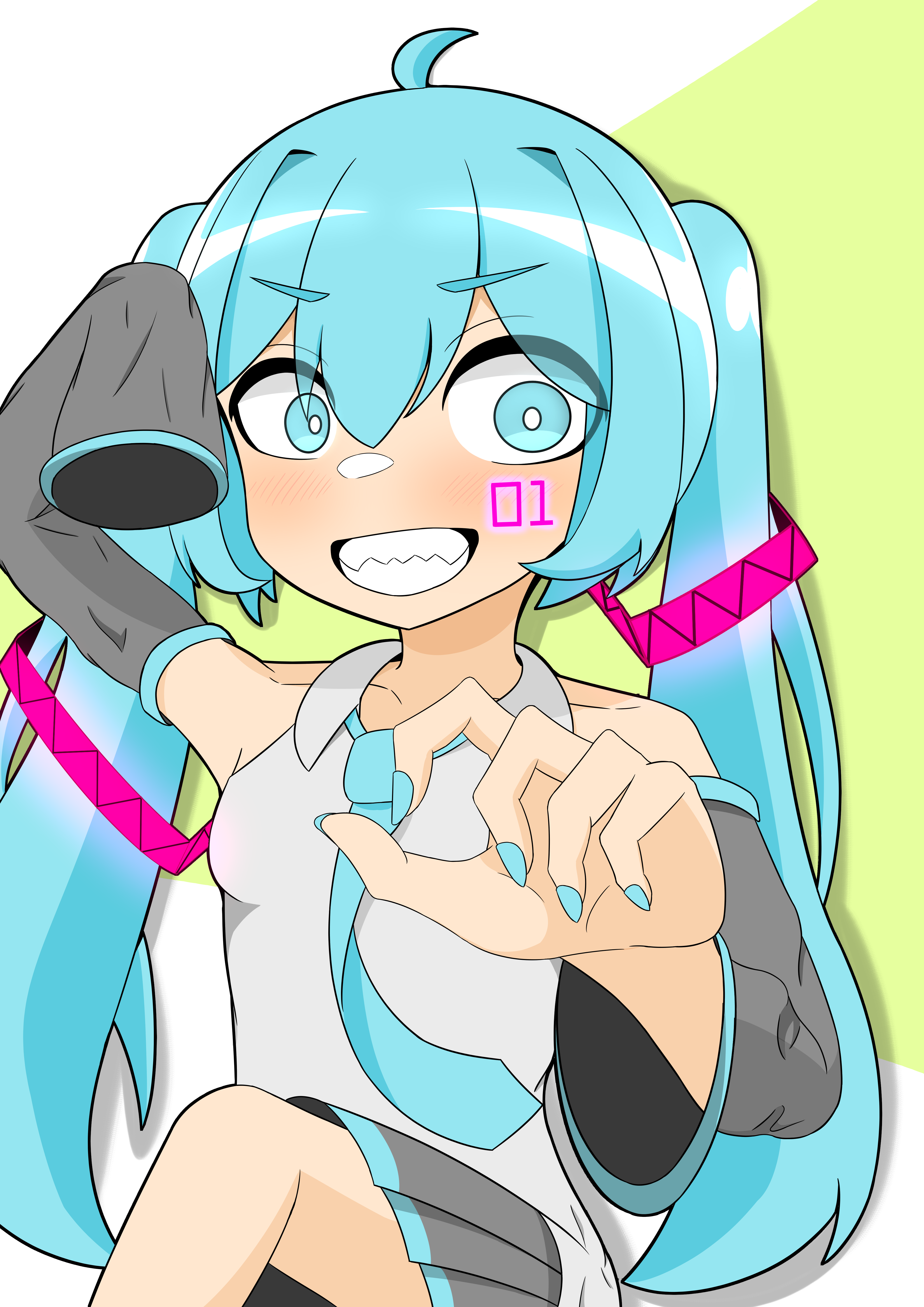 圖 貼貼初音。