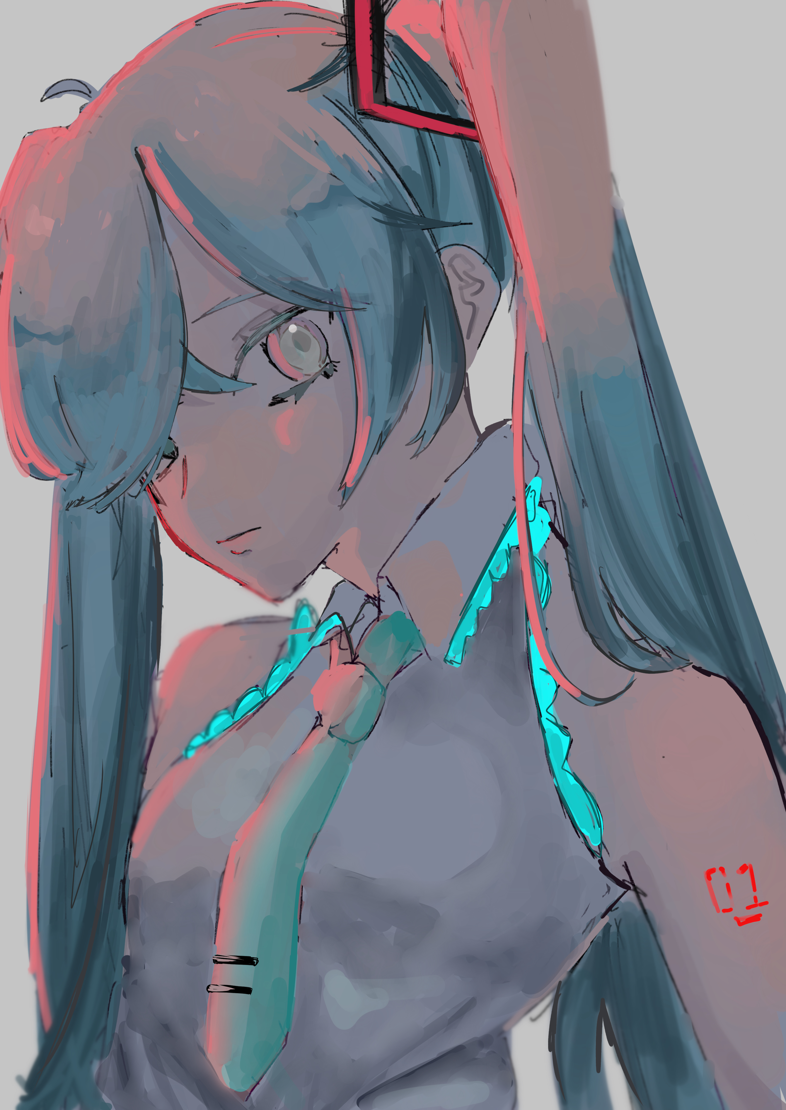 圖 貼貼初音。